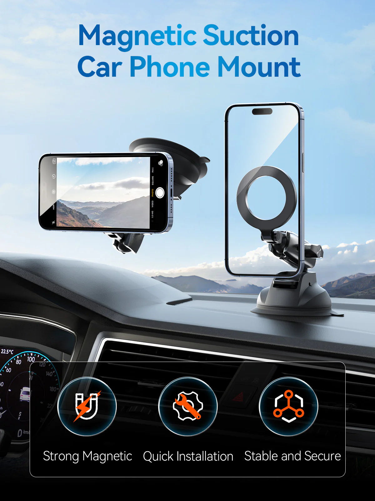 Magnetic Suction Car Phone Mount