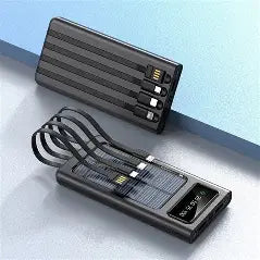Solar Power Bank 20000CmAh, Fast Charging Built in Cable